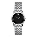 Movado Classic Women's Stainless Steel Bracelet W/ Black Dial from Pedre